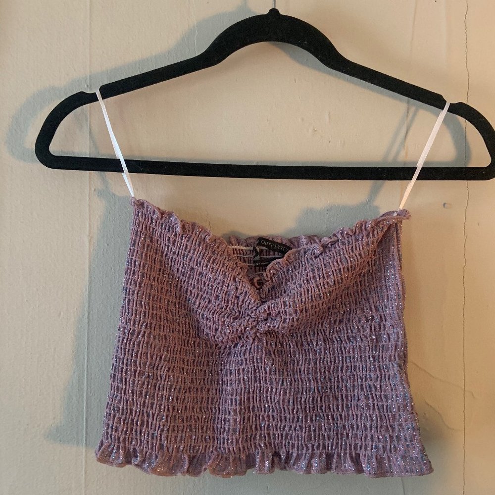 Urban Outfitters Purple Crop Top Strapless- Size M